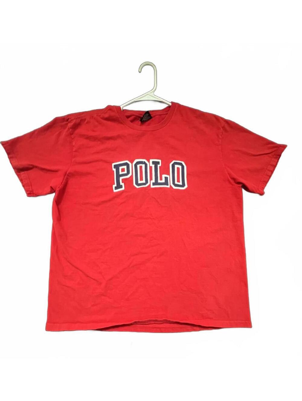 Polo by Ralph Lauren Red TShirt with Embroidered Lettering - XL